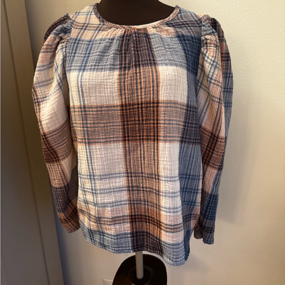 Boho Long Sleeve Cotton Gauze Women's Top